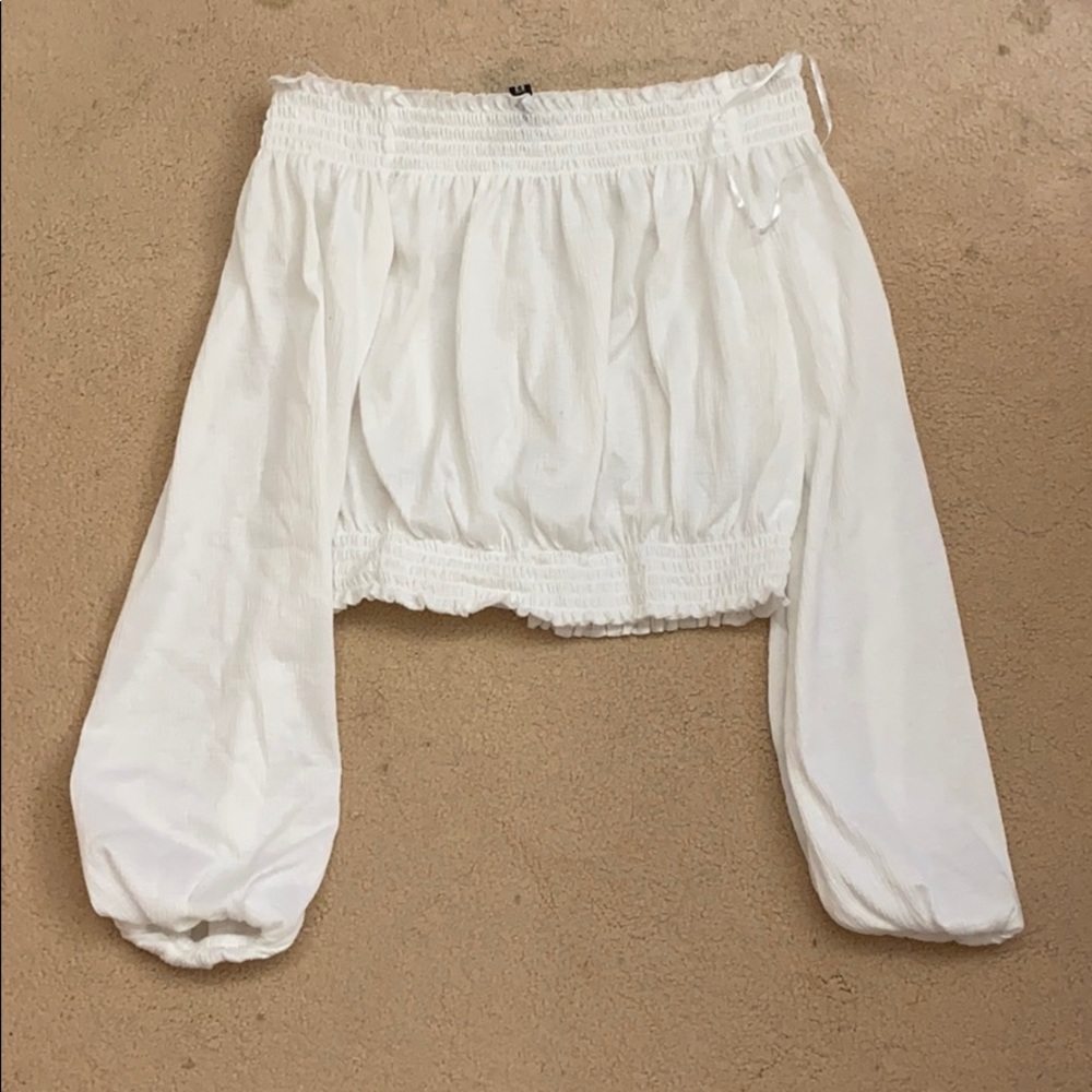 White off the shoulder top